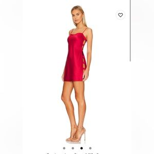Red Sexy Slip Dress! By Fleur du mal, Eco Lux Love Bound Slip Dress
